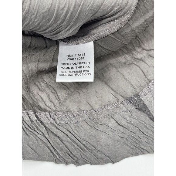 NWT Komarov Gray Taupe Crinkle Pleat Plisse Embellished Sequin Maxi Dress Size S - Picture 7 of 7